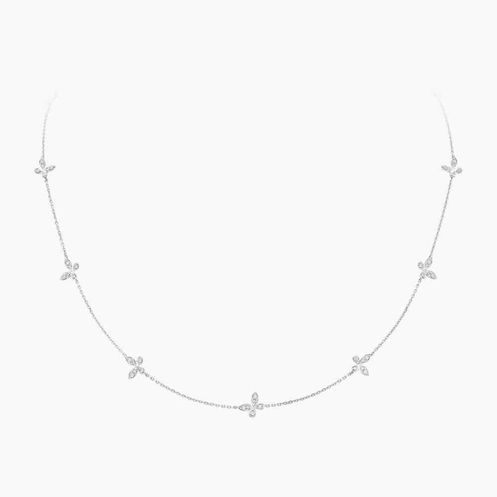 Pavé Butterfly Diamond Petite Necklace